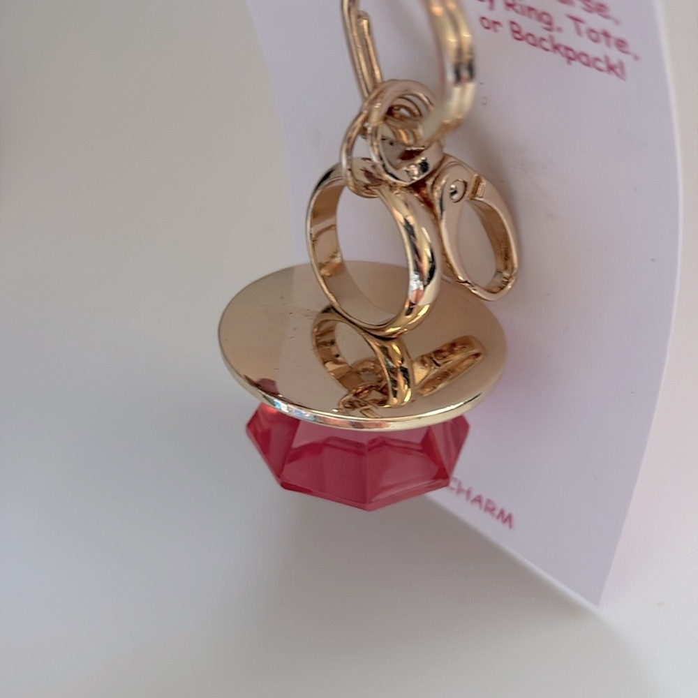 Lot of 2x NWT [Betsey Johnson] Heart Earrings & Ring Pop Keychain/Handbag Charm - Picture 14 of 16